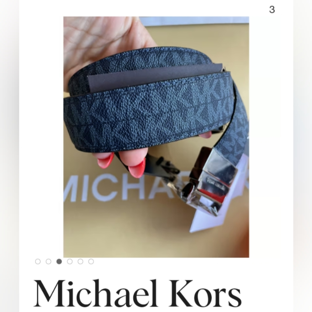 Michael kors men's logo belt - Picture 2 of 12